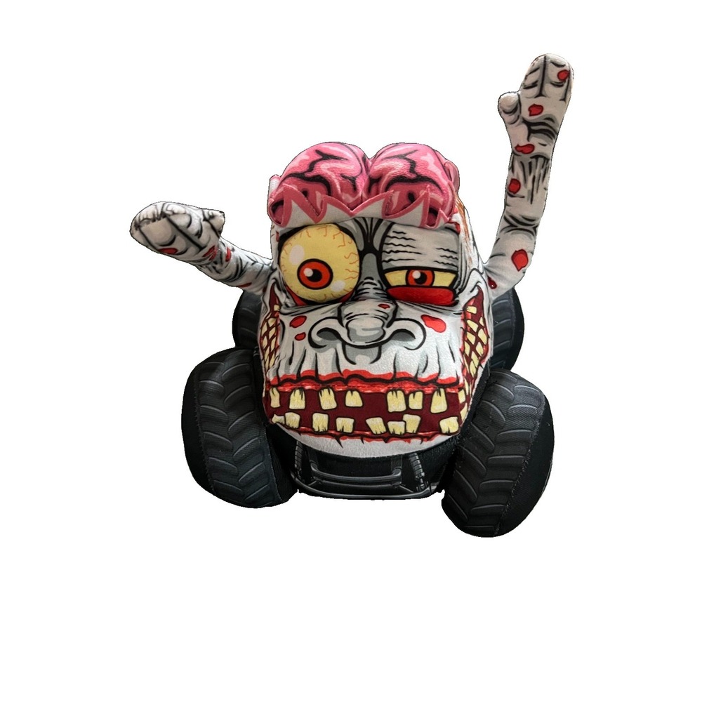Monster Jam Truckin Pals Zombie Plush Truck Brains Stuffed Toy Pillow 9in